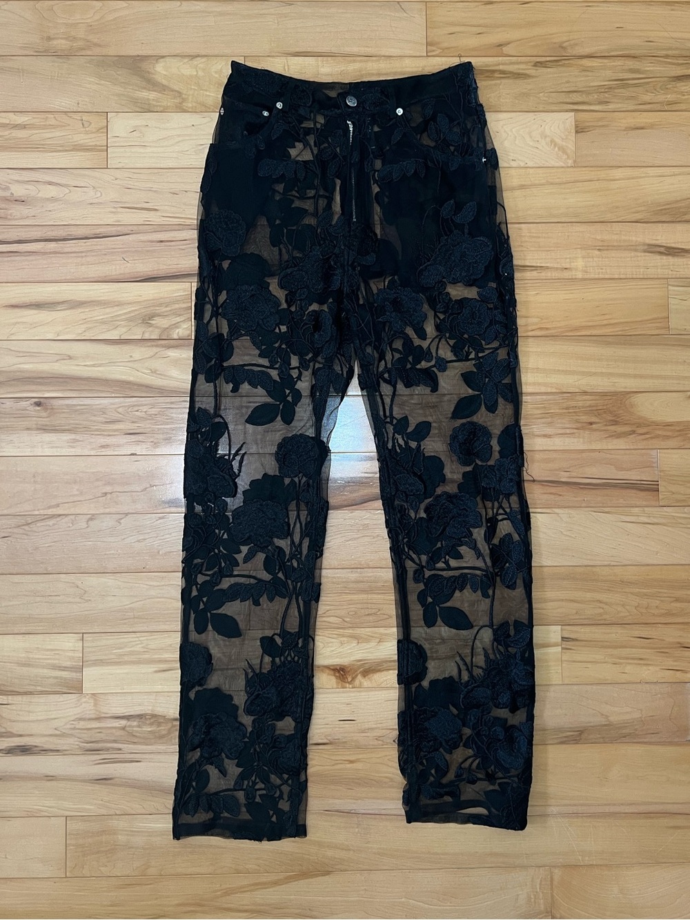 Adam Selman New York Black Lace Trousers